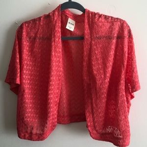 Coral Knitted Coverup